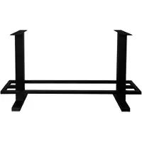 Furniture Legs Europe Stalen bartafel zwart 80 bij 60 cm en hoogte 105 cm (8 x 8 cm)