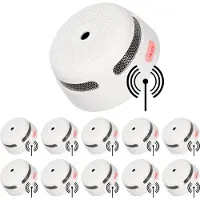 X-Sense XS01-W Draadloos koppelbare rookmelder - 10 Rookmelders - 10 jaar batterij - Voldoet aan Europese norm - Koppelbaar brandalarm