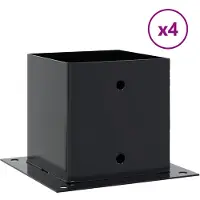 vidaXL Spokkels vierkant 4 st 141x141 mm gepoedercoat staal antraciet