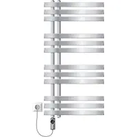 LuxeBath Badkamer radiator middenaansluiting 500x1000 mm chroom met verwarmingselement 300W