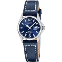 Calypso Kwartshorloge Basic Horloge, dameshorloge, leren band, analoog, dag