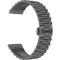 Strap-it Luxe presidential stalen band - geschikt voor Fossil Gen 5 / Gen 5e 44mm / Gen 6 44mm - zwart