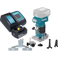 Makita DRT 52 SG1 accu kantenfrees 18 V 6 mm borstelloos + 1x accu 6.0 Ah + lader