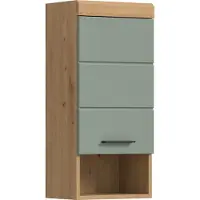 Ebuy24 Scout badkamerkast wandgemonteerd 1 deur, 1 plank salvie decor, eiken decor.