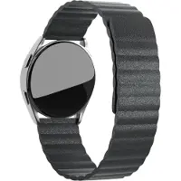 Strap-it horlogebandje leer 22mm - Magnetisch leren loop bandje geschikt voor Samsung Galaxy Watch 46mm / Gear S3 Classic & Frontier / Galaxy Watch 3 45mm / Amazfit GTR 2 / GTR 3 / GTR 4 - zwart