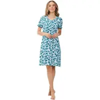 Rebelle Nightdress With Buttons 95 cm Dark Green - Maat 46