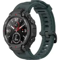 Strap-it Siliconen Smartwatch bandje - Geschikt voor Amazfit T-Rex - Pro siliconen bandje - donkergroen - Horlogeband / Polsband / Armband