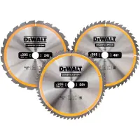 DeWalt Cirkelzaagbladenset 305mm 3-delig 24T, 48T, 60T