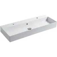 Saqu Square Wastafel 1 bak 2 krg 120x40x12 cm Glans Wit