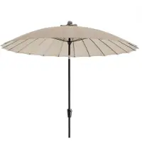 Intratuin Parasol Shanghai Taupe 80+UV D 300 Cm Gerecycled