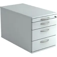 Hjh OFFICE PRO SIGNA TC30 BM - Rolcontainer Grijs Hout met 3 lades Metalen handgreep