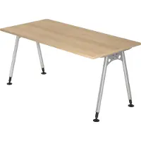 Hjh OFFICE PRO ATOS 16 S - 160 x 80 Eiken Tafelhoogte I In hoogte verstelbaar