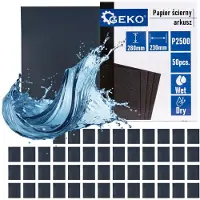 GEKO Waterproof schuurpapier - P2500 - 230x280mm - Voor nat en droog gebruik - 50 stuks