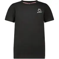 B.NOSY T-shirt zwart Jongens Katoen Ronde hals Backprint - maat 110