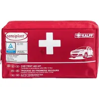 Sensiplast Verbandtas auto - EHBO set - verbanddoos met 44 items - 44-delig - met EHBO instructies - verbandtrommel auto motor - ehbo kit auto - verbanddoos auto internationaal - ehbo koffer - autoverbanddoos