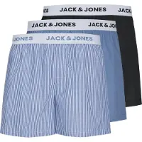 Jack & Jones Heren plus size wijde boxershorts geweven jactokyo 3-pack blauw/zwart
