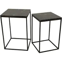 Ptmd bijzettafel volos - 41x41x61cm set van 2