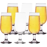 Alessandro Bierglazen Cerveza - 12x stuks - voetglas - 400 ml - 7,5 x 19 cm - bierglas