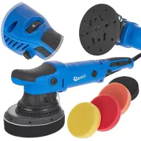 GEKO Dual Action Polijstmachine - 150mm Schijf - 7 Snelheden - Inclusief 4 Sponsen Set