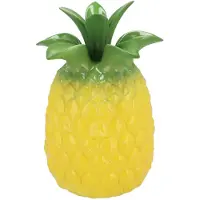 DK Design Bloemenvaas Tropical Pineapple - ananas vaas - geel - D14 x H18 cm