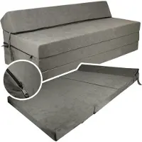 Viking Choice Opvouwbaar Matras Grijs 200x120x10cm - Wasbare Hoes - Ideaal voor Camping & Logeerpartijen