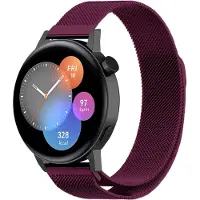 Strap-it Luxe Milanese bandje - geschikt voor Huawei Watch GT 2 42mm / GT 3 42mm / GT 3 Pro 43mm - paars