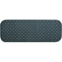 MSV Douche/bad anti-slip mat badkamer - rubber - grijs - 36 x 97 cm - Badmatjes