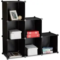 Relaxdays - open kast 6 vakken - ruimteverdeler - boekenkast - vakkenkast - rek