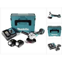 Makita DGA 511 RFJ accu haakse slijper 18V 125mm borstelloos + 2x accu 3.0Ah + lader + Makpac