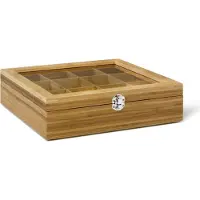 Bredemeijer - Theedoos 12 vaks venster bamboe natural