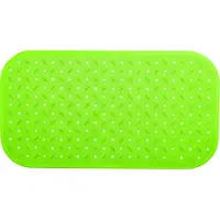 MSV Douche/bad anti-slip mat badkamer - rubber - limegroen - 36 x 76 cm - Badmatjes
