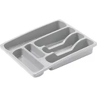 Curver bestekbak 6 vakken M - 29x36x6 cm - lichtgrijs