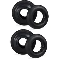 Relaxdays steekwagenwiel set van 2 - 3.00-4" - met binnenband - 125 kg - 260 x 85 mm - met autoventiel
