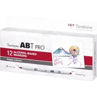 Tombow alcohol-based ABT marker set pastel kleuren (12 stuks)
