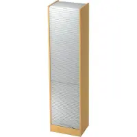 Hjh OFFICE PRO SIGNA R50 RE - Beuken/Zilver Roldeurkast Hoogte van de map | 5 OH Rail handvat (kunststof)
