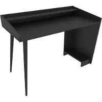 Skye Decor , Vanessa - Zwart, Bureau, Zwart, 100% melaminecoating op spaanplaat, 121,8 x 59 x 88,3 cm