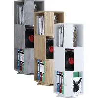Hioshop StiftaXL kantoor wandkast 3 planken wit.