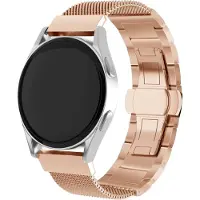 Strap-it Luxe staal / Milanees smartwatch bandje - geschikt voor Huawei Watch GT 2 Pro / GT 2 46mm / GT 3 46mm / GT 3 Pro 46mm / GT 4 46mm / GT 5 & 5 Pro (46mm) / GT Runner / Watch 3 / Watch 3 Pro - rosé goud