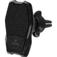 Swissten Autohouder + QI Oplader, Smartphonehouder, Zwart