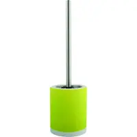 Spirella MSV Shine Toilet/wc-borstel houder - keramiek/metaal - appelgroen - 38 cm - Toiletborstels