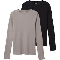 TWO SOON Shirt grijs / zwart