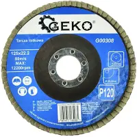 GEKO Aluminiumoxide lamellenschijf - 125 mm - Korrel 120 - Voor metaal en houtbewerking - 10 stuks