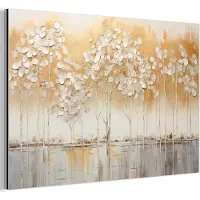 MuchoWow Aluminium schilderij 120x80 cm - Wanddecoratie metaal - Bomen - Kunst - Acryl - Natuur - Metalen muurdecoratie woonkamer - Decoratie industrieel - Foto op dibond - Industriële accessoires slaapkamer