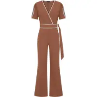 HotSquash Jumpsuit lichtbruin / wit