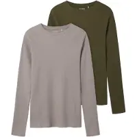 TWO SOON Shirt grijs / groen