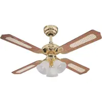 WESTINGHOUSE Princess Trio-ventilator, hout, stil, Ø 105 cm Trio, hout licht, Woon-/ Eetkamer, Hout