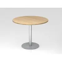 Hjh OFFICE PRO BISTRO F100R S - Systeem conferentietafel Eiken Zilver Ø 100