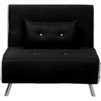 Beliani FARRIS - Eenpersoonsbank-Zwart-Polyester