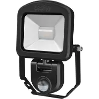 Ledino Spot Charlottenburg sensor zwart 3.000K 10W, zwart, Aluminium, Modern, LED buitenlamp