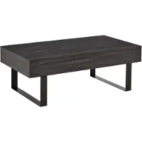 HOMCOM HOMdotCOM Salontafel, salontafel, lade, stabiel, eenvoudige structuur, spaanplaat, donkergrijs
